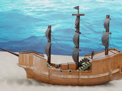 Ship and Bottle 3D model