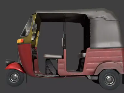Tuk Tuk - Low Poly - Game Ready Low-poly 3D model