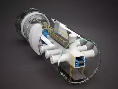 TBM Tunnel Boring Machine 3D model