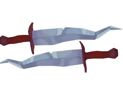 Iron Dagger - Hand Painted 3D model