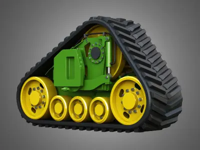 Crawler - Rubber Truck System 3D model