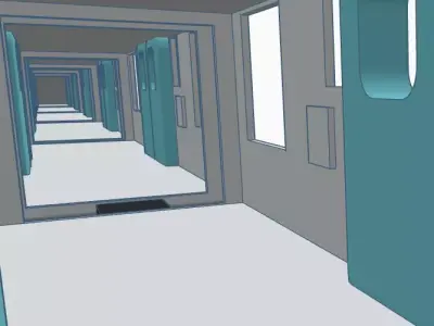 Subway train 3D model