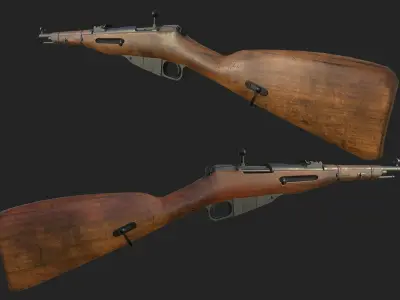 Mosin Nagant Low-poly 3D model get