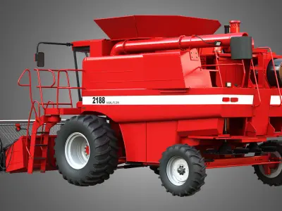 IH 1688 Combine Harvester  - with Forage Harvester Head 3D model