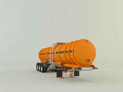 truck trailer 777 3D model