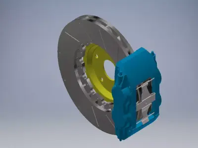 Car Brake Discs Front 3d 3D model