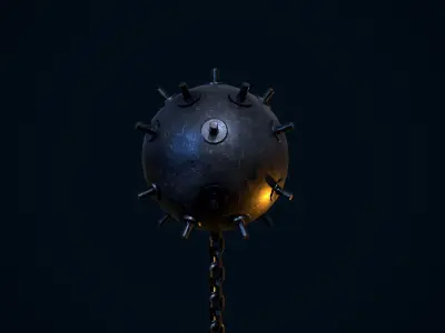 Sea Mine Low-poly 3D model