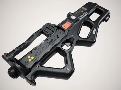 Gun-Sci-Fi-Axion Low-poly 3D model