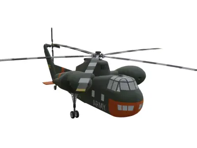 Sikorsky CH37 Mojave Low-poly 3D model