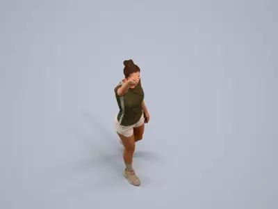 00504Beatrice005 - Adult Caucasian woman exercising in summer 3D model