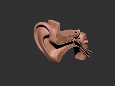 ear human anatomy organ 3D print model