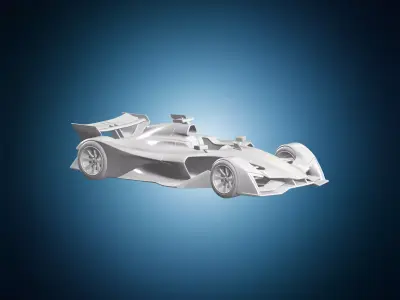 Futuristic F1 Racer 3D print model