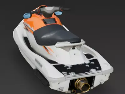 Realistic Luxury Jet Ski 3D Model Low-poly 3D model