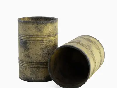 Used Steel Barrel B 04 3D model