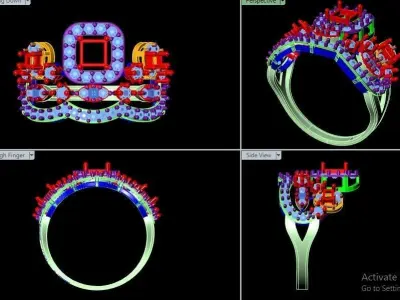 Ladies ring 3D print model
