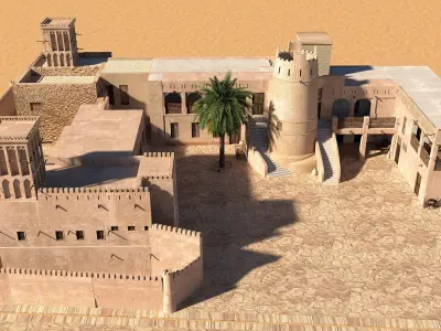 AjmanFort - UAE Low-poly 3D model