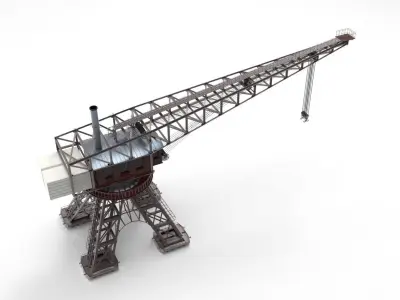 Port crane  3D model