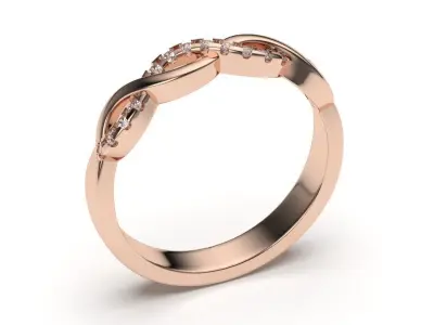 solitaire with ring sizes  8 part S42 3D print model