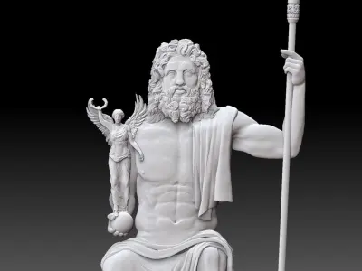 Zeus holding Nike CNC MODEL  3D print model