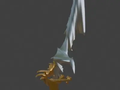 Shiny Dagger Low-poly 3D model