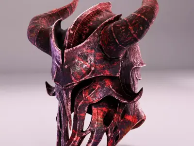 MEDIEVAL Inferno Helmet Low-poly 3D model