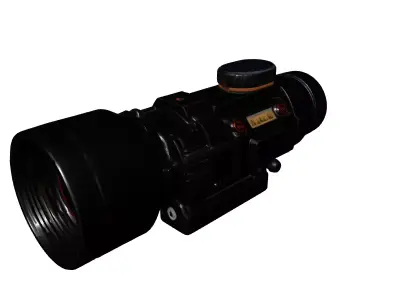 Tactical Rifle Scope Optic Sight Low-poly 3D model