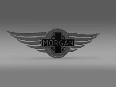 morgan logo 3D model by Sergey