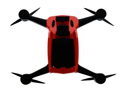 Drone with camera and rader 3D model