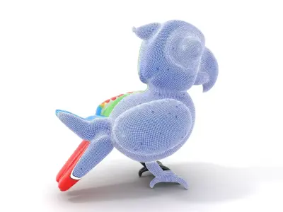 Colorful Parrot Float model pack Low-poly 3D model