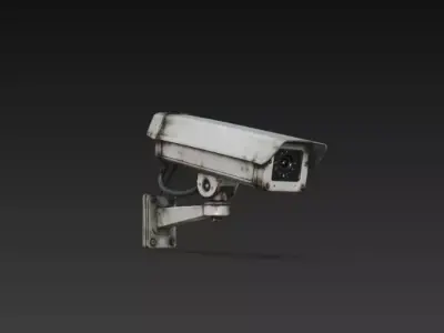 Industrial CCTV Security Camera - PBR Low Poly Game Ready Low-poly 3D model