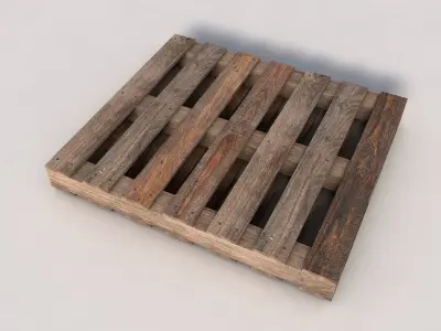 Low Poly  UV Mapped Pallet Low-poly 3D model