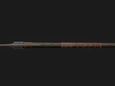 Medieval double axe Low-poly 3D model
