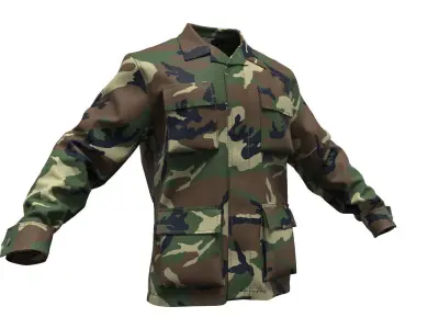 BDU-Battle Dress Uniform Jacket - Marvelous Designer  3D model