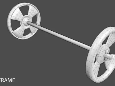 Wooden Wheel 1 3D model