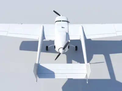 Cessna Super Skymaster C337D Static Low Poly Low-poly 3D model
