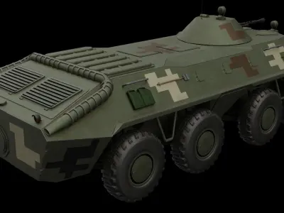 BTR-70 Low-poly 3D model