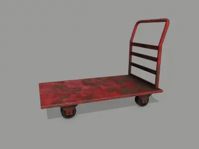 Trolley hand truck Low-poly 3D model buy