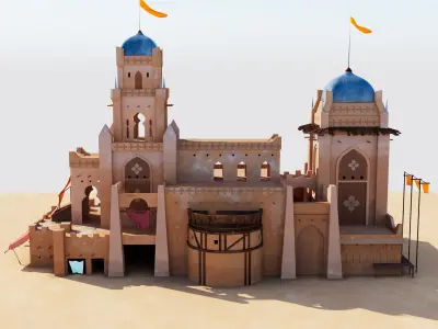 A delightful Castle built in the times of Medieval 3D model