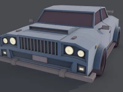 cartoon Car Free low-poly 3D model from CGTrader
