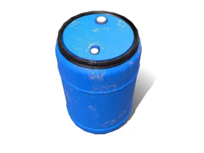 Plastic Barrel Low-poly PBR Free low-poly 3D model