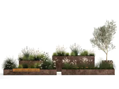 Bushes For Landscaping And Urban Environments 1139 3D model