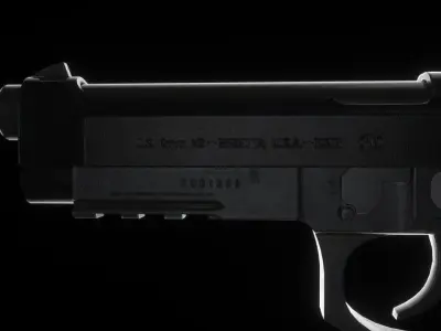 Beretta M 92 FS Free low-poly 3D model