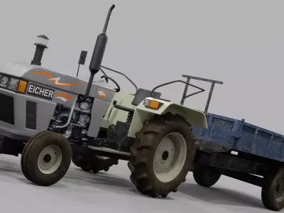 Eicher Tractor 3D model purchase