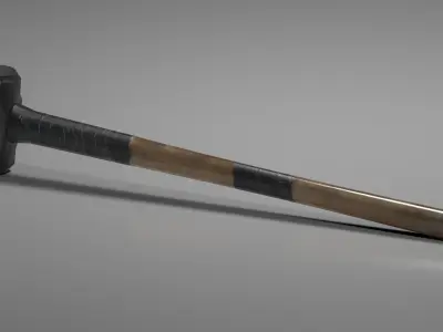 Sledgehammer Taped Low-poly 3D model