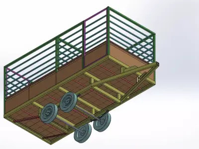 Small sheep trailer 3D model