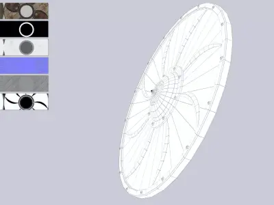 Viking shield Low-poly 3D model buy