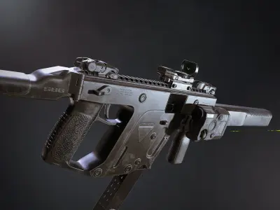 SBG Submachine Gun Low-poly 3D model