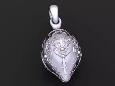  gold egg pendant 3D printable model  3D print model