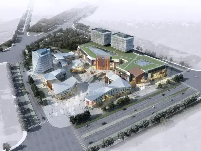 3Dmax fashion city commercial square building 22 3D model