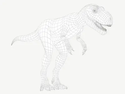 Young Tyrannosaurus Rex Low-poly 3D model